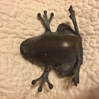 Antique Brass Open Mouth Frog Bronze Patina Adorable