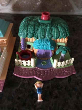 Polly Pocket Vintage 1994 Light Up Hotel House And Elephant House And 1 Doll 3