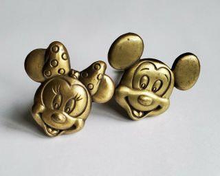 Disney Mickey And Minnie Mouse Drawer Pull Cabinet Handle Metal Knob With Screws