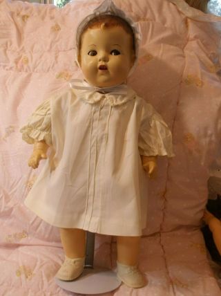 Vintage Antique Ideal Composition Baby Doll W/ Tin Flirty Eyes