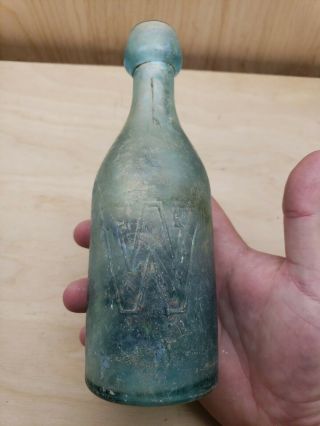 Antique Civil War era A Wagner & Co Philada Philadelphia Soda Bottle 1860 ' s 2