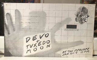 Rare Vintage 1978 Devo,  Tuxedo Moon At The Mabuhay Poster