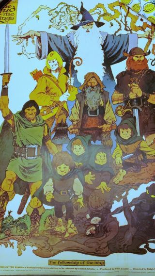 The Lord Of The Rings Fellowship Of The Ring Promo Vintage Poster 1978 13859