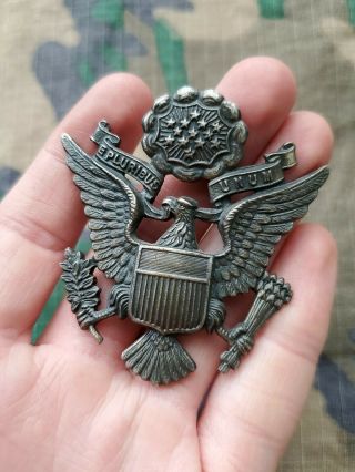 Rare Wwi Us Army Jr Gaunt Officers Hat Badge Insignia Pin