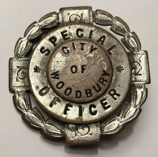 Vintage Obsolete Woodbury Nj Special Officer Badge - Rare 1930’s - -