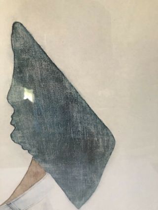 Vintage Rosamond Print Denim And Silk In Frame 1970’s 2