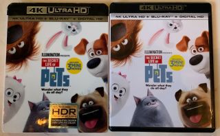 Secret Life Of Pets 4k Ultra Hd Blu Ray 2 Disc Set,  Rare Slipcover Sleeve Buyit