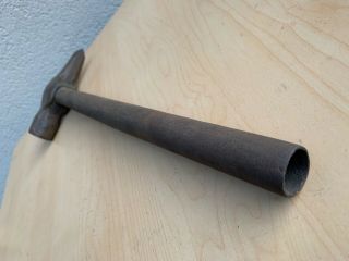 Antique Forged Primitive Tools Blacksmith HAMMER Anvil Steel Handle 4 Pounds 3