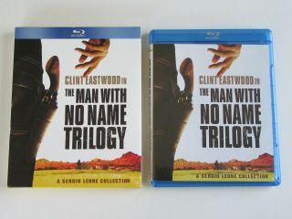 The Man With No Name Trilogy Clint Eastwood (blu - Ray,  3 - Disc) Slipcover Rare
