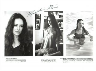 Madeleine Stowe Hand Signed B&w 8x10 Photo Rare Last Of The Mohicans