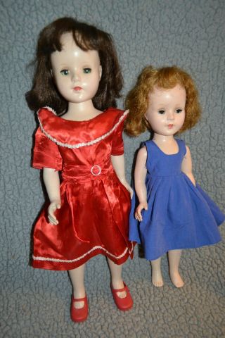 Vintage American Character 15 " & 18 " Sweet Sue Walker Dolls Circa 1952