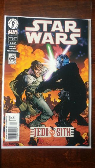 Star Wars Jedi Vs Sith 1 Dark Horse Newsstand Rare 1st Appearance Darth Bane