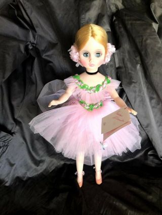 Vintage 1980s Madame Alexander 17 " Elise Pink Ballerina Doll With Tag