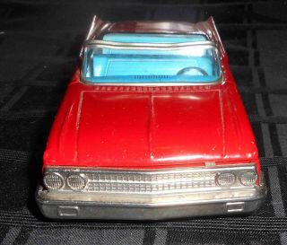Rare 1961 Ford Sunliner Convertible Haji Friction Car With Travel Trailer 2
