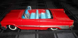 Rare 1961 Ford Sunliner Convertible Haji Friction Car With Travel Trailer 3