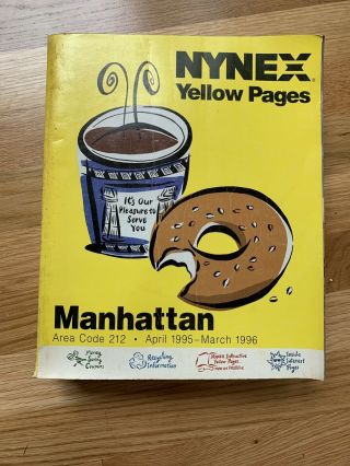 Rare Phone Book 1995 - 1996 Nynex Yellow Pages Manhattan