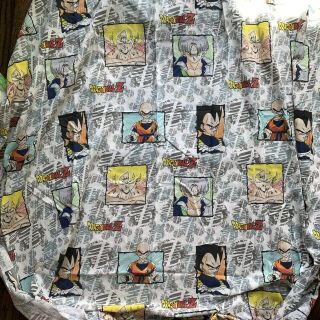 Rare Vintage Dragon Ball Z 2000 Twin Fitted Sheet Flat Sheet Pillow case Fabric 3
