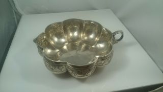 Antique Mexican sterling ornate bowl hand made.  188 grams.  19th century.  Rare 2