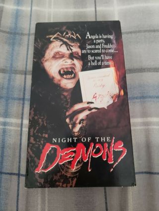 Night Of The Demons (vhs,  1988,  Republic) Rare Horror.