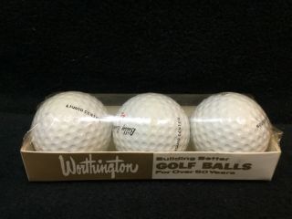 Rare Vintage Old Stock Billy Burke 4 Golf Balls In Sleeve Of 3