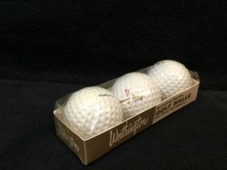RARE VINTAGE OLD STOCK BILLY BURKE 4 GOLF BALLS IN SLEEVE of 3 3