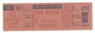 Rare Van Halen,  Autograph The Band,  Loudness 3/31/84 Nyc Ny Msg Concert Ticket