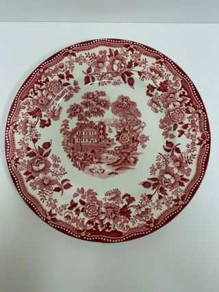Vintage Alfred Meakin Tonquin Dinner Plate Pink Transferware Porcelain England