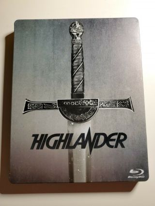 Highlander Rare Steelbook Blu Ray Sci - Fi Christopher Lambert Sean Connery 1986