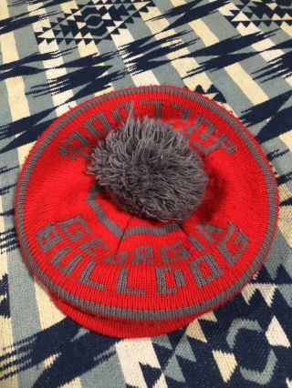 Rare Vintage Georgia Bulldogs 1980 Acrylic Knitted Beret Hat Cap Uga Football