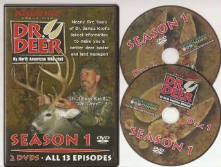 Dr.  Deer Season 1 (dvd,  2 Disc) Winchester Ammunition 5 Hours James Kroll Rare