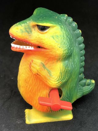 Azrak Hamway Godzilla Toy Wind Up 1974 Little Walker Vintage Toy Monster Rare