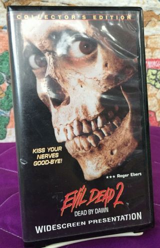 Evil Dead 2 [vhs,  Movie] Horror Comedy Anchor Bay Hard Case Rare Oop