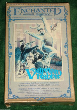 Rare The Velveteen Rabbit Vhs Big Box Clam Shell Marie Osmond In A Double Role
