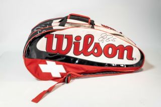 Rare Wilson Roger Federer Insulated Tennis Bag 12 Pack Racquet Carrier Backpack