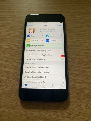 Rare - Apple Iphone 6s - 64gb (verizon) Space Gray Jailbroken Ios 10.  3.  3