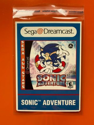 Rare Sonic Adventure (dreamcast) - Toys " R " Us Vidpro Display Card