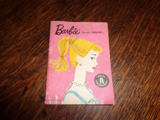 Vintage Early Barbie Rare Pink Single Face Booklet Htf