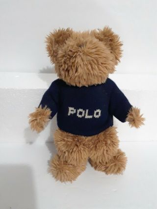 Vtg Ralph Lauren Polo Teddy Bear Usa Stuffed Plush Blue Spell - Out Sweater 2002