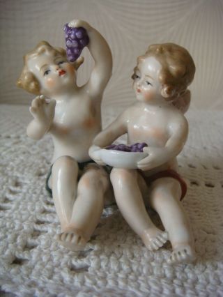 Rrr Rare Antique Germany Porcelain Angels Figurine