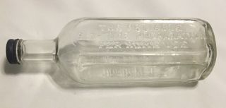 Prepared By Dr Peter Fahrney & Sons Co Chicago Il Usa Tall Antique Glass Bottle