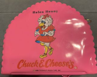Rare Vintage Chuck E Cheese’s Helen Henny Pink Purse 1988 Showbiz Pizza