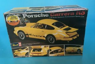 Vintage Revell 1976 Porsche Carrera Rs 1/25 Model Kit - Not Built Complete
