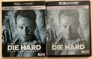 Die Hard 30th Anniversary 4k Ultra Hd Blu Ray 2 Disc Set,  Rare Oop Slipcover