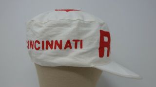 Rare Vintage Cincinnati Reds MLB Big OG Logo Painters Hat Cap 60s 70s 80s White 3