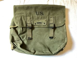 Rare Wwii Transitional Musette Bag M1936 Atlantic Products Corp.  1945
