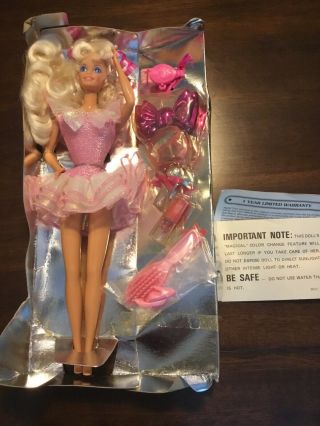 Vintage 1991 Mattel Pretty Surprise Barbie 9823 Real Cosmetics For You