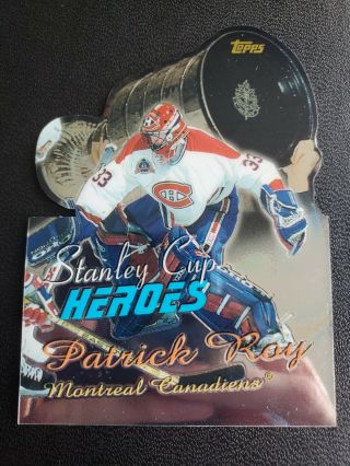 1999 - 00 Topps Stanley Cup Heroes Patrick Roy Sc9 Rare Die Cut Insert Beauty