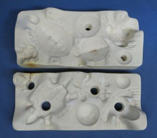 Rare Vintage 1958 Duncan Ceramic Mold Sm905 Frogs,  Turtles And Toadstools Vgc