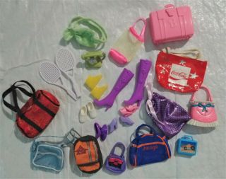 Vintage Barbie Doll 20,  Accessories Handbags,  Totes,  Shoes,  Phone Etc.