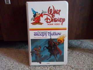 Vintage Disney Sleepy Hollow White Clamshell Vhs Tape - Rare